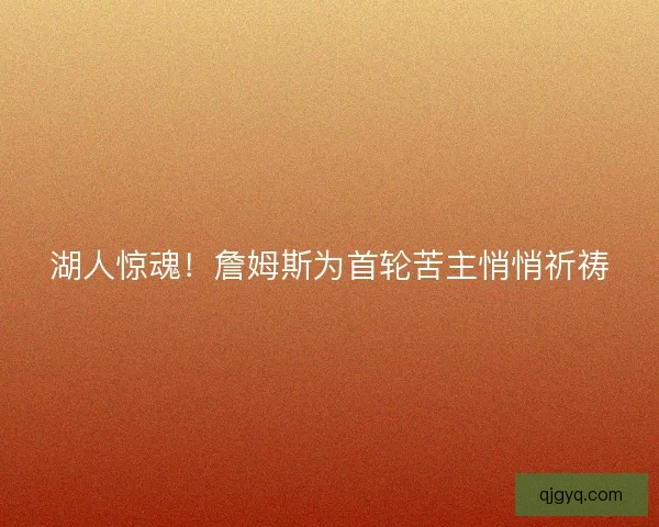 湖人惊魂！詹姆斯为首轮苦主悄悄祈祷